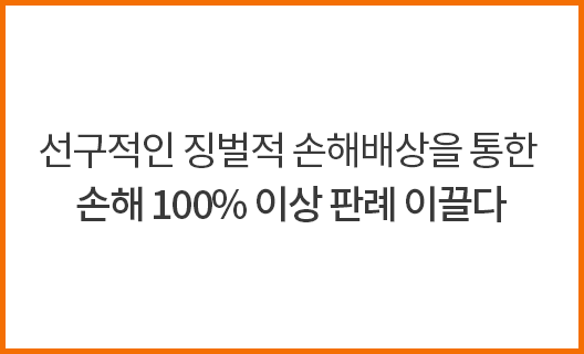 선구적인 징벌적 손해배상을 통한 손해 100% 이상 판례 이끌다